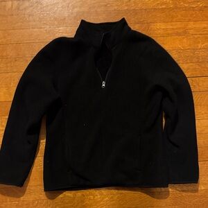 Eddie Bauer Black Quarter-Zip Sweater